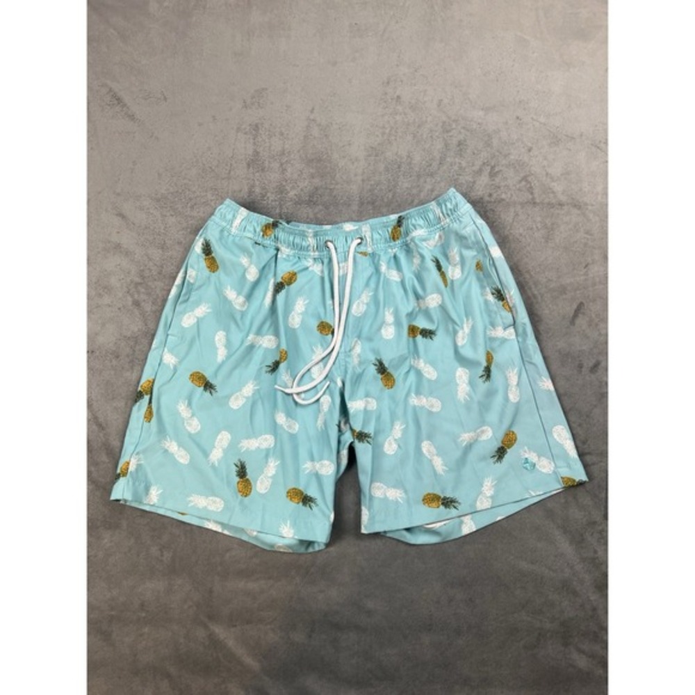 Lucky Brand Pineapple Swim Trunks Water Shorts Netted Saturday Stretch‎ Men's M